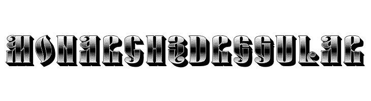 Monarch 3D Regular  免费字体下载