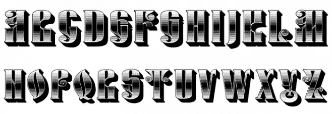 Monarch 3D Regular 字体 大写