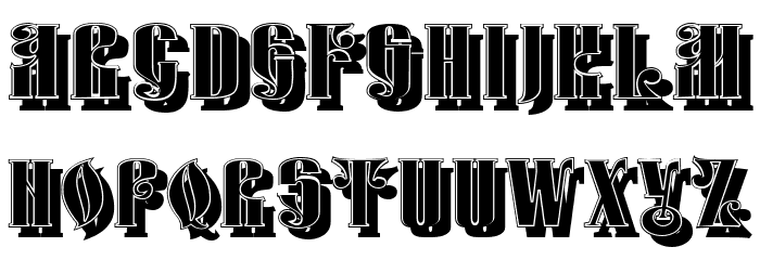 Monarch Shadow Filled Regular Font OTHER CHARS