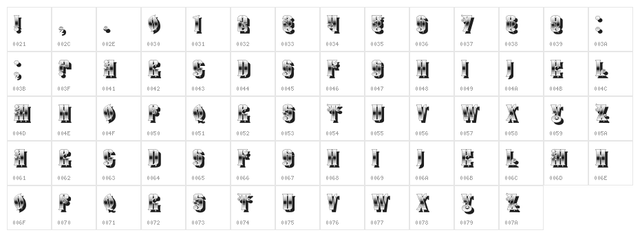 Monarch Shadow Gradient Regular Character Map