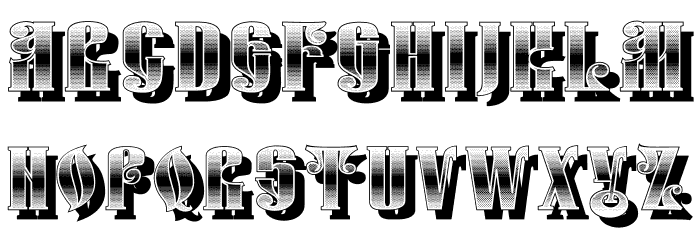 Monarch Shadow Gradient Regular Font LOWERCASE