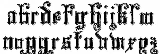 Monarchia Schriftart Kleinbuchstaben