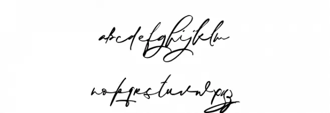 Monarchy Signature फ़ॉन्ट लोअरकेस
