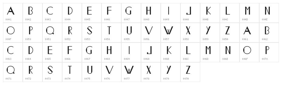 MonasticPro Character Map