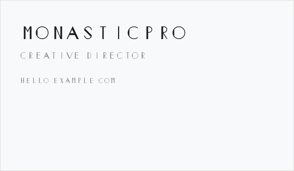 MonasticPro Business Card