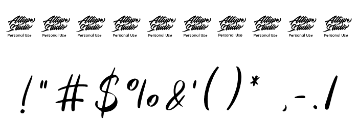 Monatha Regular Font OTHER CHARS