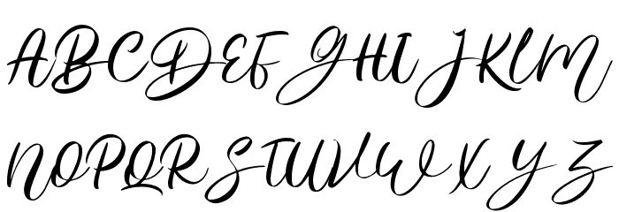Monatha Regular Font UPPERCASE