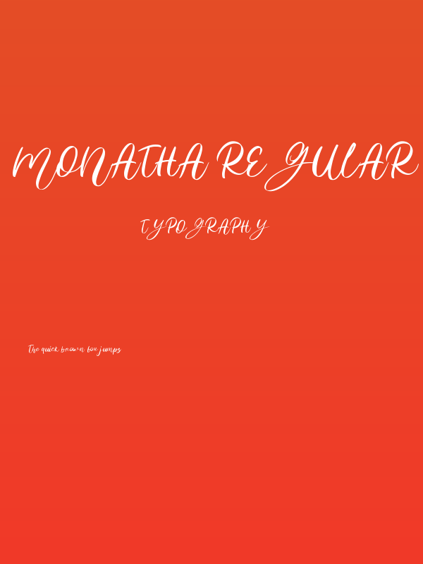 Monatha Regular Poster