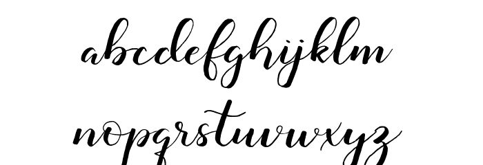 Monatia Regular Font LOWERCASE