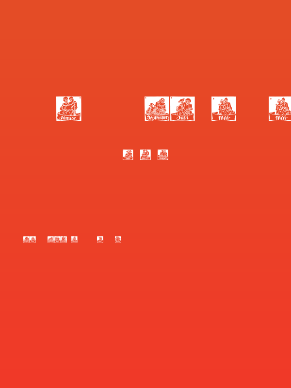Monats-Vignetten 1 Poster