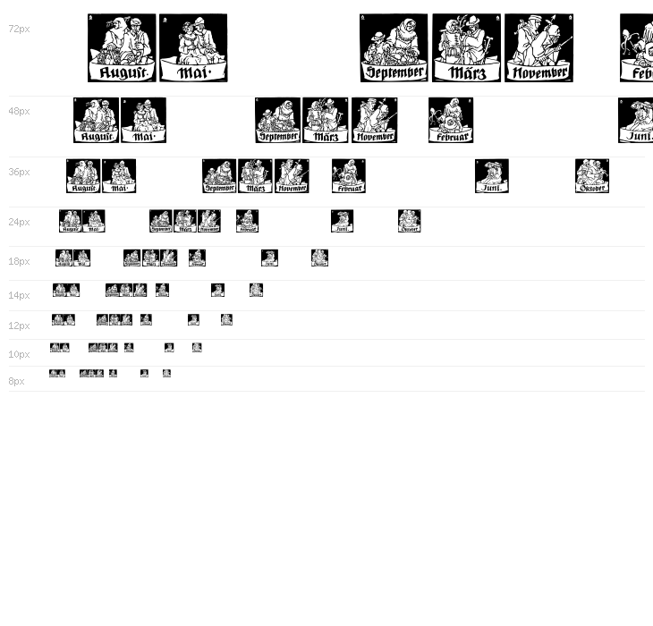 Monats-Vignetten 1 Waterfall