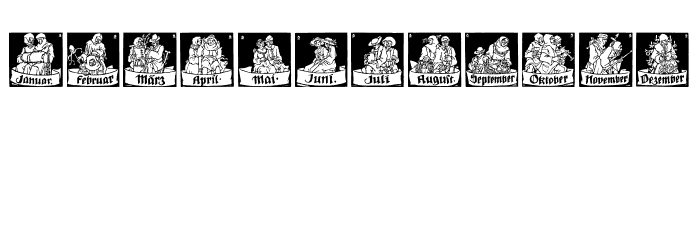 Monats-Vignetten1 Font LOWERCASE