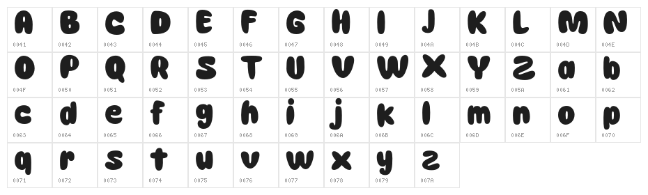 Monaz Demo Regular Character Map