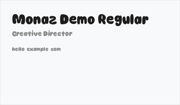 Monaz Demo Regular Business Card