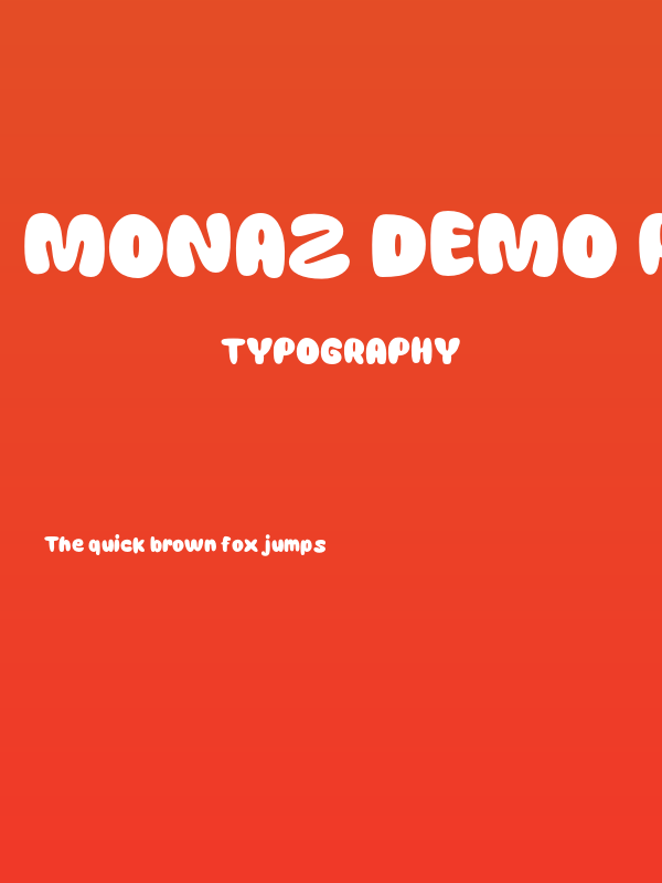 Monaz Demo Regular Poster