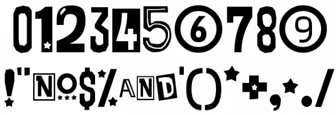 Monbijoux Clownpiece Font OTHER CHARS