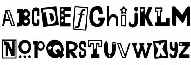 Monbijoux Clownpiece Font UPPERCASE