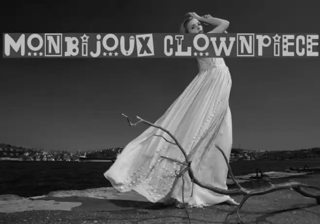 Monbijoux Clownpiece Font examples