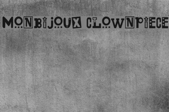 Monbijoux Clownpiece Font examples