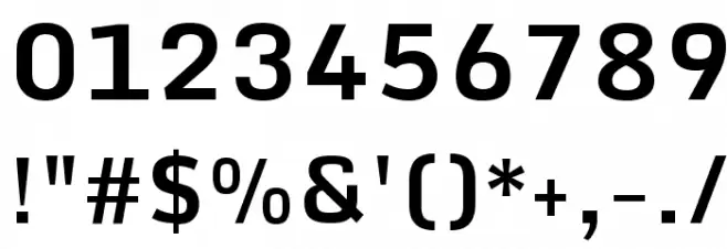 Monda Bold Font OTHER CHARS