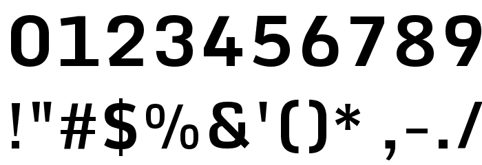 Monda Bold Font OTHER CHARS