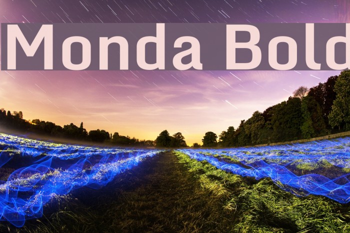 Monda Bold Font examples