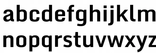 Monda Bold Caratteri MINUSCOLO