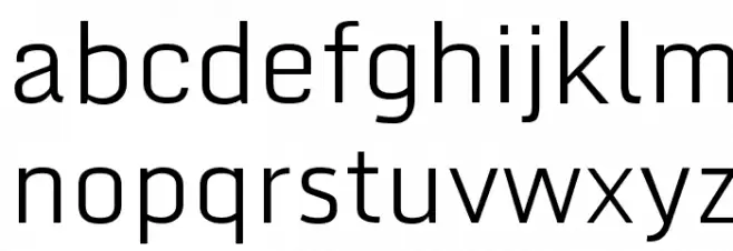 Monda Light Schriftart Kleinbuchstaben