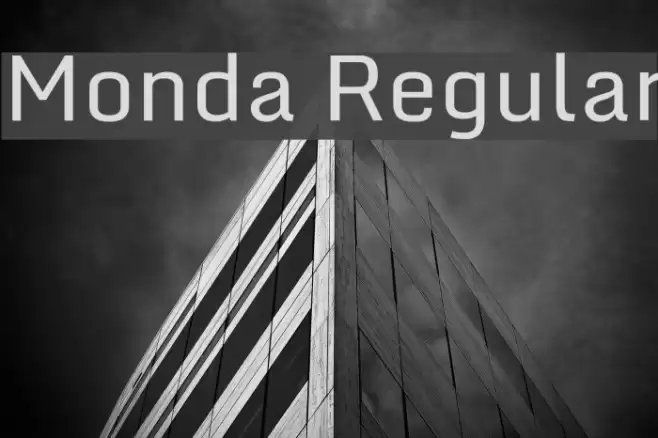 Monda Regular Font examples