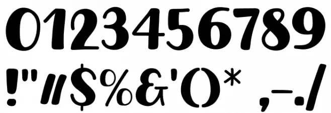 Monday Banana Font OTHER CHARS