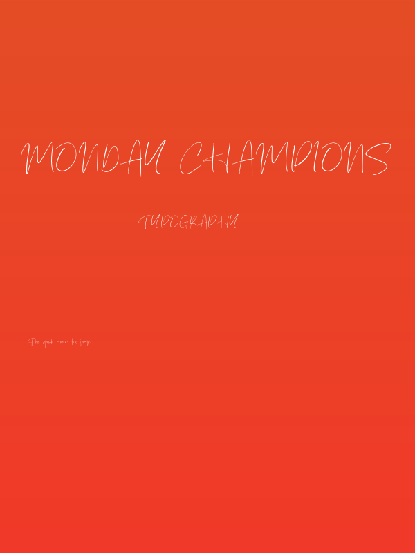 Monday Champions Poster