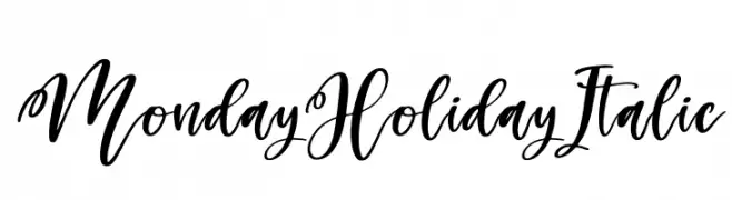 Monday Holiday Italic  免费字体下载