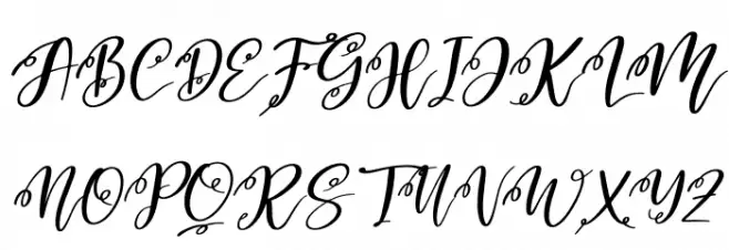 Monday Holiday Italic Caratteri MAIUSCOLE