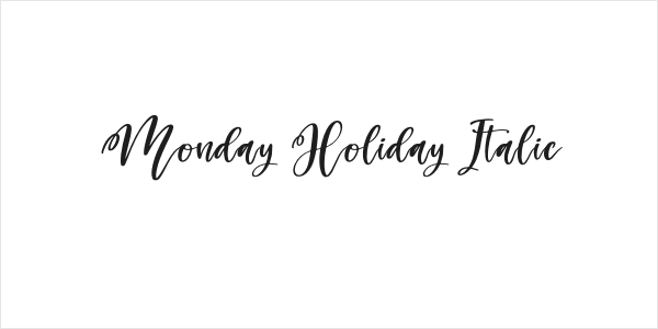 Monday Holiday Italic Logo