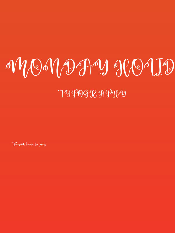 Monday Holiday Poster