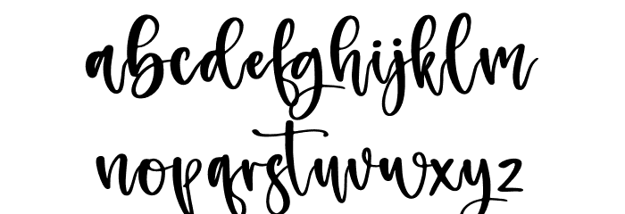 Monday Holiday Font LOWERCASE