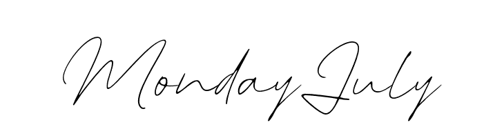Monday July  フリーフォントのダウンロード