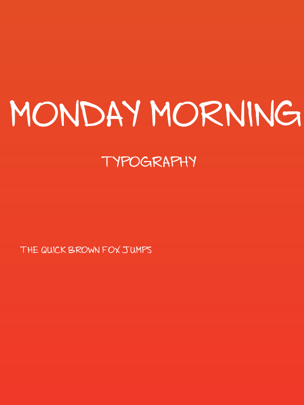Monday Morning Poster