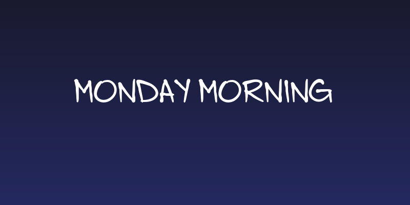 Monday Morning Social Header