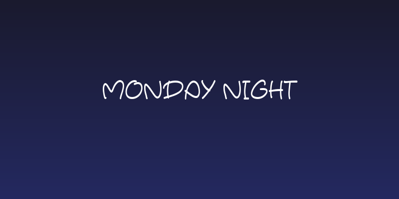 Monday Night Social Header