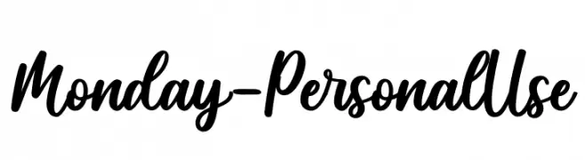 Monday-Personal Use  baixar fontes gratis