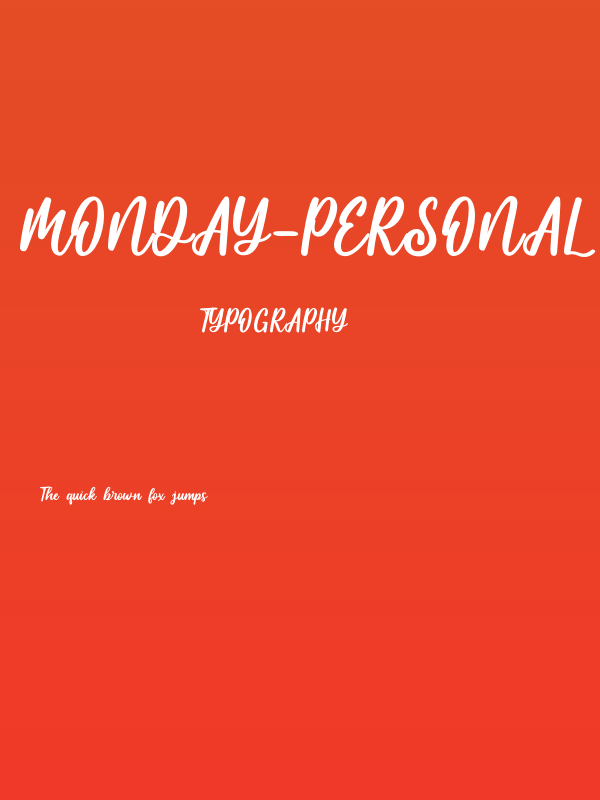 Monday-Personal Use Poster