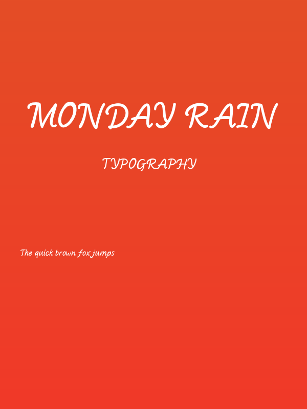 Monday Rain Poster
