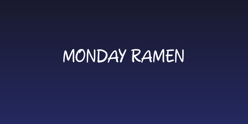 Monday Ramen Social Header