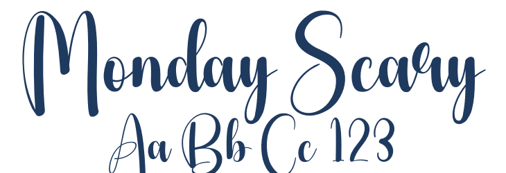 Monday Scary Font Preview