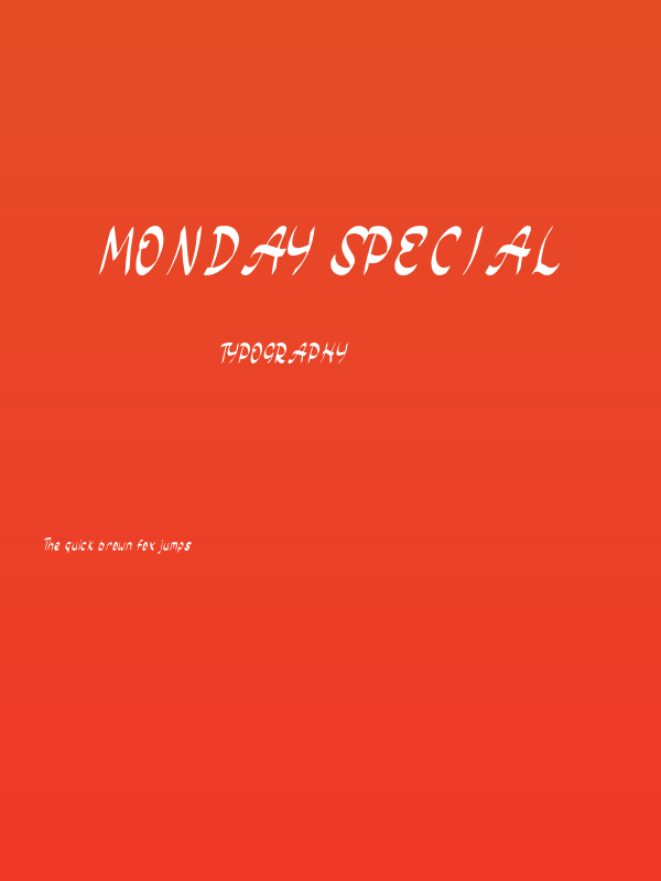 Monday Special Poster