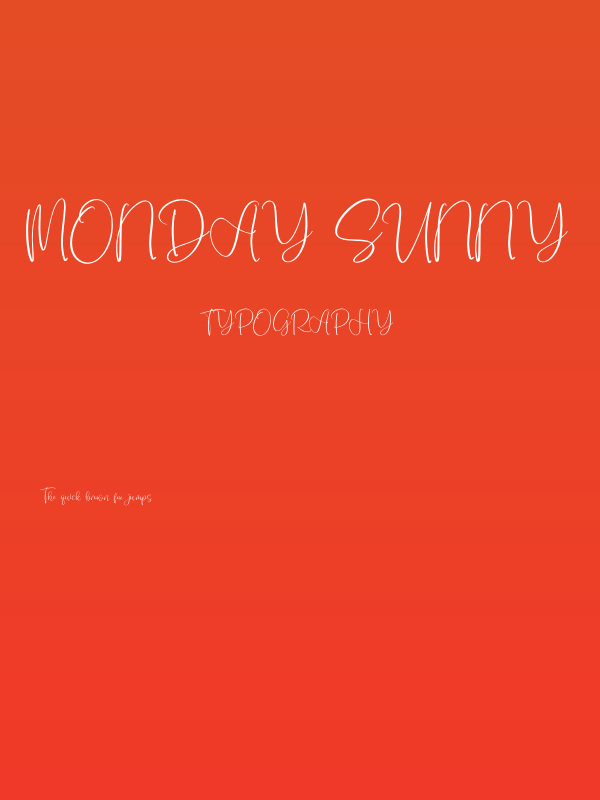 Monday Sunny Poster