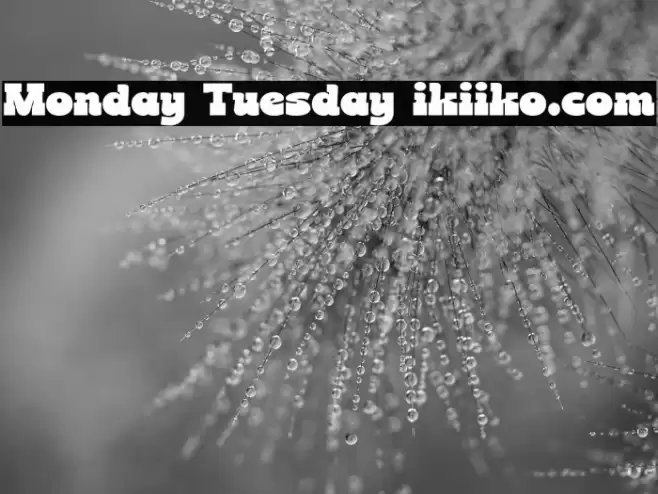 Monday Tuesday ikiiko.com फ़ॉन्ट examples