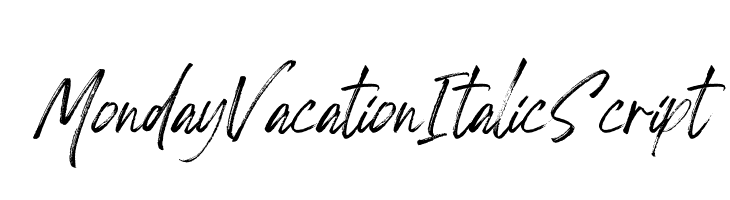 Monday Vacation Italic Script  Fuentes Gratis Descargar