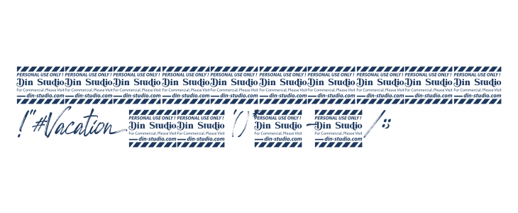 Monday Vacation Italic Script Other Characters